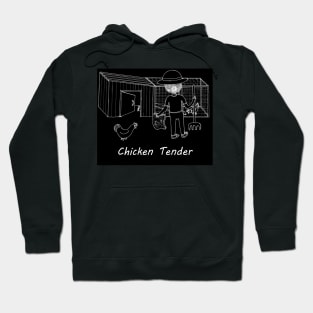 Chicken Tender Invert Color Black Background Hoodie